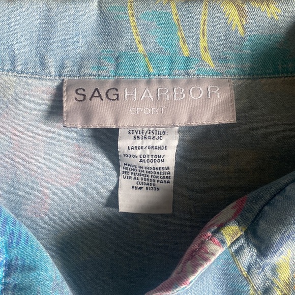 SAG HARBOR Sports tropical woman’s Blouse - Picture 6 of 6